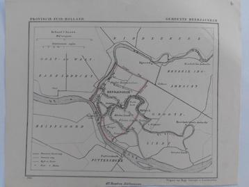 61 / Heerjansdam Puttershoek Kijfhoek Litho uit 1867 Kuyper beschikbaar voor biedingen