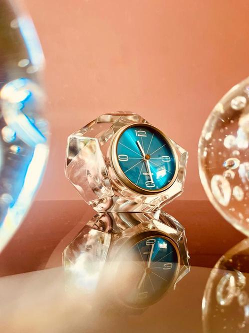 Mercedes jaren “70 kristalglazen klok, Huis en Inrichting, Woonaccessoires | Klokken, Nieuw, Ophalen of Verzenden