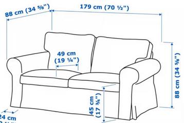 IKEA EKTORP SOFA 2 PERSON - afbeelding 3