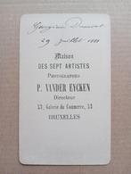 Oude foto Georgina Dumont, Brussel, 1881, Gebruikt, Foto, Ophalen of Verzenden, Voor 1940