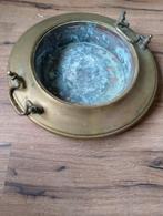 Antieke koperen vuurpot 50 cm doorsnee, Antiek en Kunst, Ophalen of Verzenden, Koper