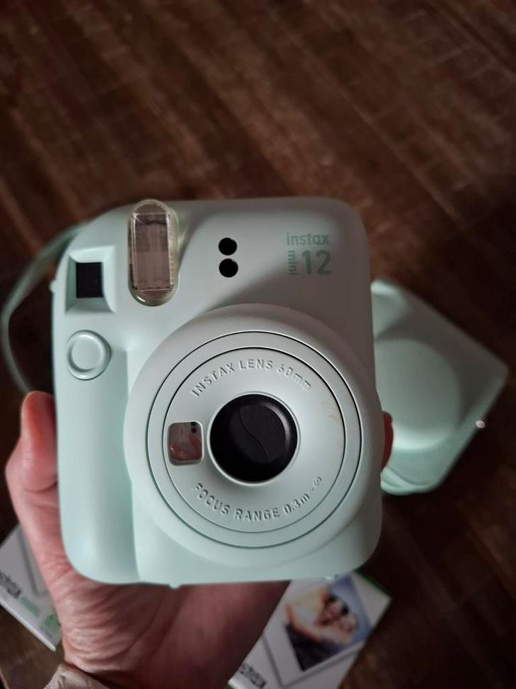 Instax Fujifilm mini 12 instant mini camera, Mint Green, Audio, Tv en Foto, Fotocamera's Analoog, Zo goed als nieuw, Polaroid