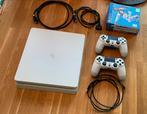 Playstation 4 slim 500GB Glacier White - 2 controllers, Spelcomputers en Games, Spelcomputers | Sony PlayStation 4, Met 2 controllers