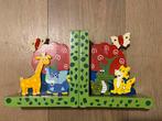 2 Houten kleurrijke boekensteuntjes met dieren, Ophalen of Verzenden, Zo goed als nieuw, Overige typen