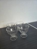 4 Glazen Dessertcoupes, Antiek en Kunst, Ophalen of Verzenden