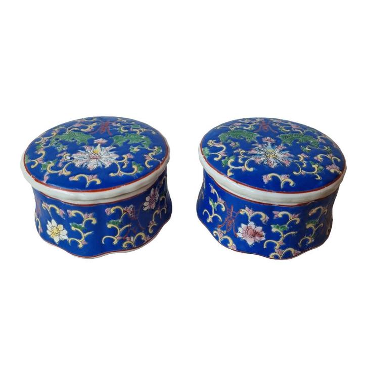 Vintage Chinese porseleinen potten, Antiek en Kunst, Antiek | Keramiek en Aardewerk, Ophalen of Verzenden