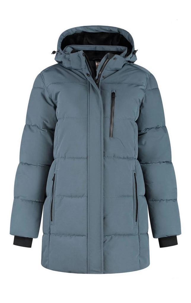 Kjelvik dames winterjas winter jas maat 48 blauw/groen, Kleding | Dames, Jassen | Winter, Zo goed als nieuw, Maat 46/48 (XL) of groter