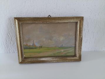 Vintage aquarel beschikbaar voor biedingen