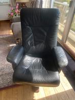 Leren Relax draaistoel met ligstang van Möbelteam Sweden, Huis en Inrichting, Fauteuils, Ophalen of Verzenden, Zo goed als nieuw