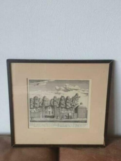 Oude orig gravure Keukenhof Lisse mevr van Schuylenburg, Antiek en Kunst, Kunst | Etsen en Gravures, Ophalen