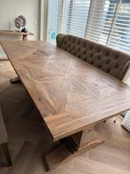 Kloostertafel mozaïek met natuurhout, Ophalen, Zo goed als nieuw