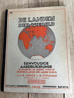 de landen der wereld aardrijkskunde schoolboek 1950 zgan, Ophalen of Verzenden