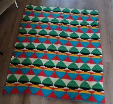 Vintage Plaid Wollen Deken - 140x170 cm, Huis en Inrichting, Woonaccessoires | Plaids en Woondekens, Gebruikt, Ophalen of Verzenden