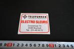 sticker België Bocholt Electro Sleurs  TELEFUNKEN, Verzamelen, Ophalen, Zo goed als nieuw
