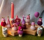 Jaarring steker Vrije School Seizoenstafel bloemenkind roze, Verzenden, Nieuw, Figuurtje(s), Wolvilt