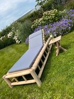 Ligstoel jong Teak hout Set 2 stoelen + tafeltje ACTIE✅, Ophalen, Nieuw, Hout, Verstelbaar