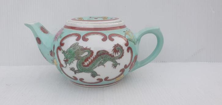 Chinees porselein - theepot met draak en phoenix - 15 cm, Antiek en Kunst, Antiek | Porselein, Ophalen of Verzenden