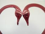 2 Zeer fraaie roze zwanen van Murano glas schaaltjes zwanen, Antiek en Kunst, Antiek | Glas en Kristal, Ophalen of Verzenden