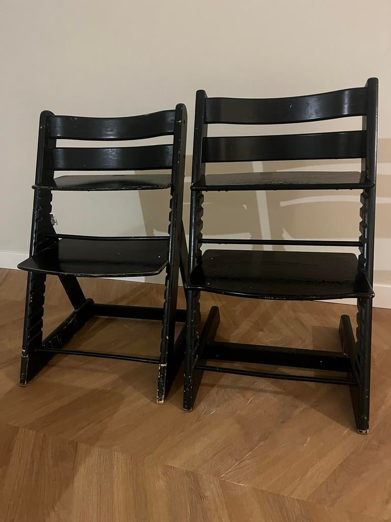 1x Stokke Tripp Trapp Kinderstoel, Ophalen of Verzenden, Gebruikt, Meegroeistoel, Aanschuifbaar