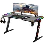 Game Desk - LED Verlichting - INCLUSIEF RGB Gaming Muismat, Huis en Inrichting, Bureaus, Nieuw, Ophalen, Bureau