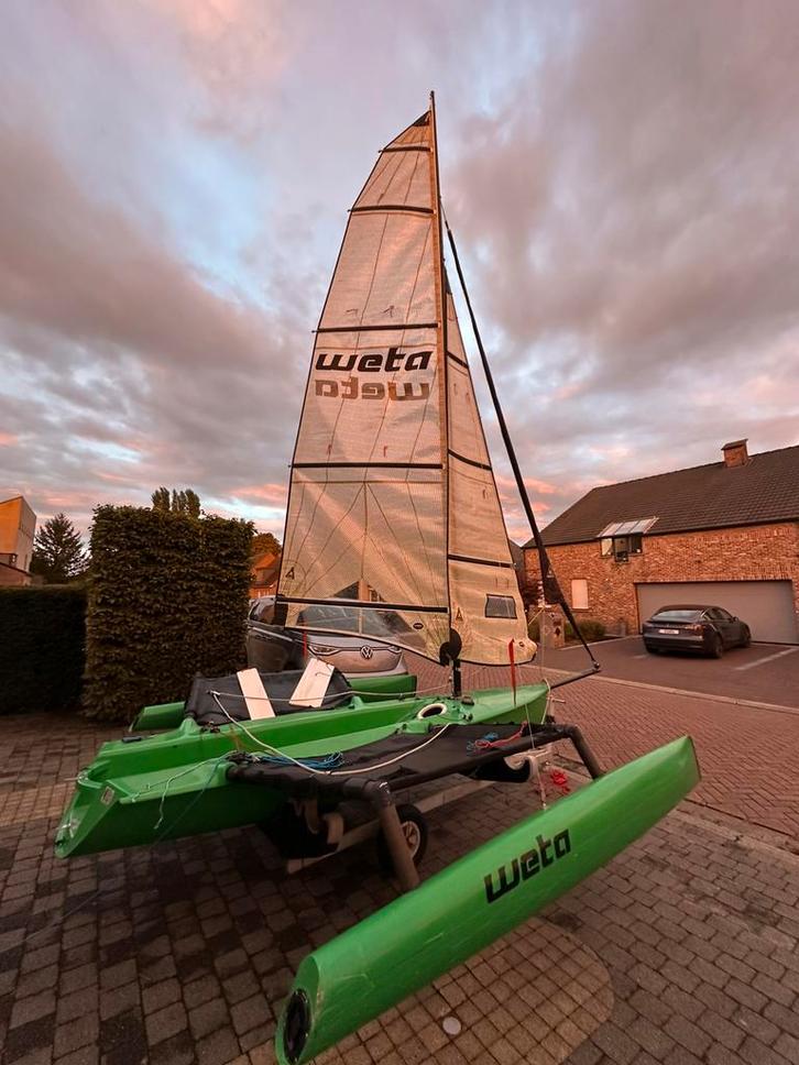 Weta Trimaran. Snelle stabiele zeilboot incl baantrailer, Watersport en Boten, Open zeilboten, Gebruikt, Overige typen, 3 tot 6 meter