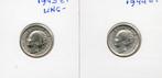 WILHELMINA 2 KWARTJES 1943 EP-1944 EP ZILVER, Postzegels en Munten, Munten | Nederland, Setje, Zilver, 25 cent, Ophalen of Verzenden