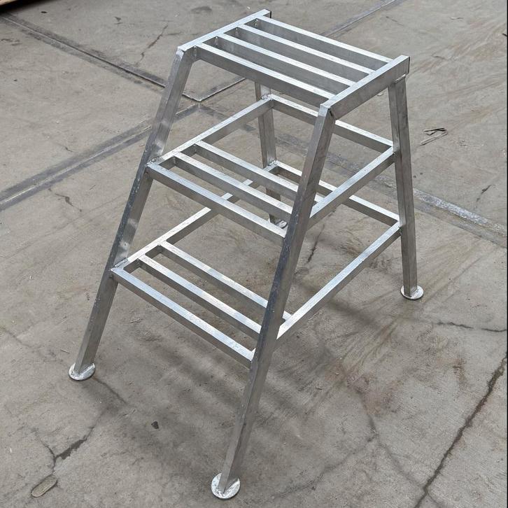 Stukadoorstrap, trap, trapje, opstap, aluminiumtrap, stuc, Doe-het-zelf en Verbouw, Ladders en Trappen, Nieuw, Trap, Minder dan 2 meter