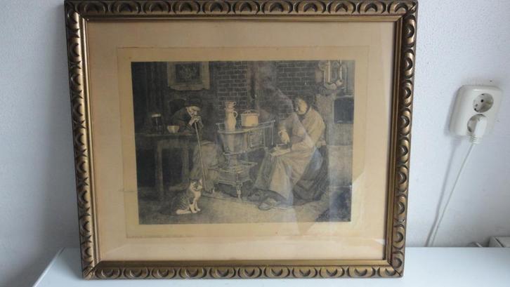 Charles Bernier ets Les Vieilles 1902, Antiek en Kunst, Kunst | Etsen en Gravures, Ophalen of Verzenden