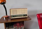 Vintage Philips radio, rood/crèmekleurig, Audio, Tv en Foto, Radio's, Ophalen, Gebruikt