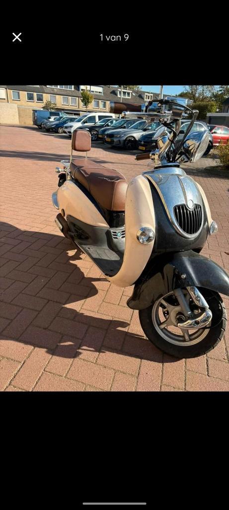 retro scooter, Fietsen en Brommers, Scooters | Piaggio, Gebruikt, Overige modellen, Benzine, Ophalen