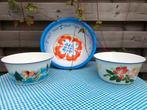 Set emaille schalen - vrolijk gedecoreerd, Ophalen