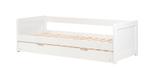Bed met uitschuifbed, Huis en Inrichting, Slaapkamer | Bedden, Ophalen, Verstelbaar, Wit, Tweepersoons
