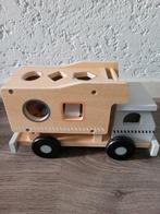 Houten vrachtwagen met kleine houten vormpjes, Kinderen en Baby's, Speelgoed | Houten speelgoed, Gebruikt, Ophalen