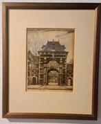 Jan Sirks. Ets. Binnenhof, Den Haag., Antiek en Kunst, Kunst | Etsen en Gravures, Ophalen of Verzenden