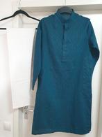 Blauw maat XS Indiase Hindoestaanse Afghaanse kameez kurta, Kleding | Heren, Ophalen of Verzenden, Zo goed als nieuw