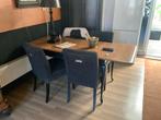 Queen Ann Tafel met Stoelen - Uitschuifbaar, Huis en Inrichting, Gebruikt, 100 tot 150 cm, Vier personen, Rechthoekig