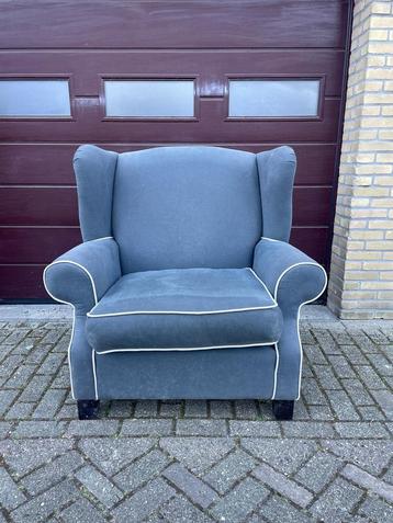 Prachtige fauteuil antraciet grijs (Riviera Masion look) beschikbaar voor biedingen