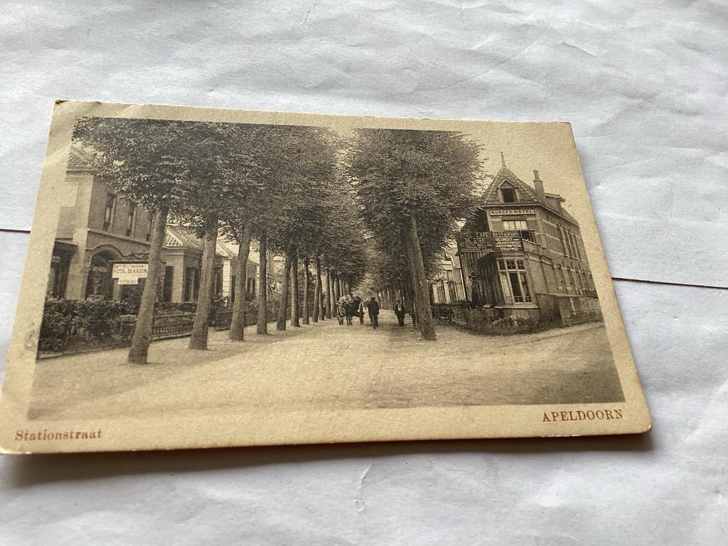 Apeldoorn Stationsraat oude kaart, Ophalen of Verzenden, Voor 1920, Gelderland