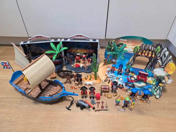 Playmobil 5347 piraten schatkist, 5140 boot en meer sets, Kinderen en Baby's, Speelgoed | Playmobil, Zo goed als nieuw, Complete set