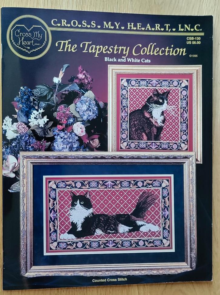 The Tapestry Collection Black and White Cats, Hobby en Vrije tijd, Borduren en Borduurmachines, Zo goed als nieuw, Patroon, Handborduren