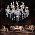 Exclusieve Designer Kristallen Kroonluchter. 15-Armen Ø83cm., Huis en Inrichting, Lampen | Kroonluchters, Ophalen of Verzenden