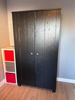 Zwarte houten kast met spiegel - 110x202x54,5 cm, Huis en Inrichting, Kasten | Kledingkasten, Ophalen, 100 tot 150 cm, 200 cm of meer