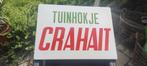 Emaille bord Tuinhokje CRAHAIT, Ophalen of Verzenden, Gebruikt, Reclamebord