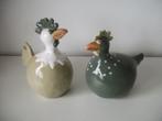 Haan en Kip Keramiek - 15, 17 cm hoog - Nieuw, Ophalen of Verzenden, Nieuw, Dier