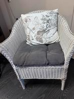 Rieten tafel met 2 stoelen, Huis en Inrichting, Stoelen, Gebruikt, Twee, Wit, Riet of Rotan