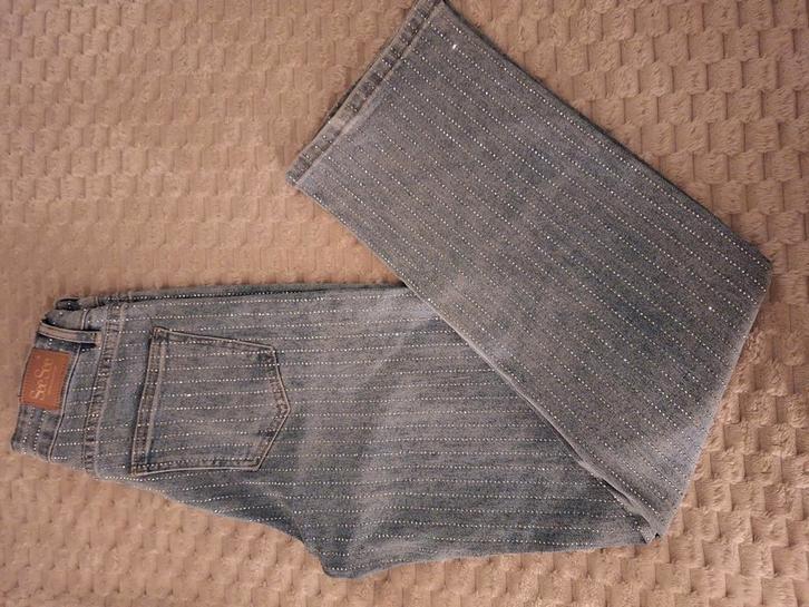 seesee paris glitter jeans 36, Kleding | Dames, Spijkerbroeken en Jeans, Nieuw, W28 - W29 (confectie 36), Blauw, Ophalen of Verzenden