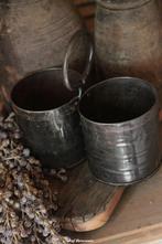 Metalen bakje dubbel, kruidenrekje, bakje, olijfolie, Www.jufbrocante.nl, Www.jufbrocante.nl, Nieuw, Ophalen of Verzenden