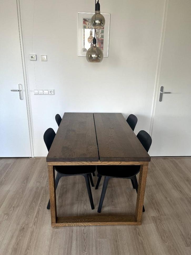Eikenhouten 4-persoons eettafel IKEA MÖRBYLÅNGA, Huis en Inrichting, Tafels | Eettafels, Zo goed als nieuw, 50 tot 100 cm, 100 tot 150 cm