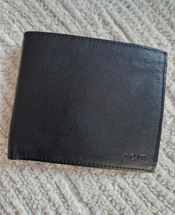 Zwarte, zacht leren heren portemonnee beschikbaar voor biedingen