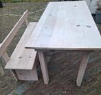 Houten tafel en bankje, kinderen, Huis en Inrichting, Ophalen, Gebruikt, 100 tot 150 cm, 50 tot 100 cm